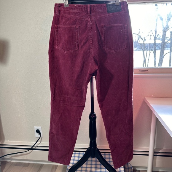 BDG Corduroy Pants Womens Size 30 Maroon High Rise Mom Pants - Picture 6 of 8